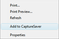 capture web images popup menu